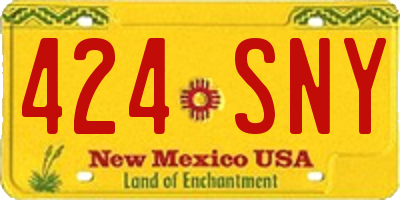 NM license plate 424SNY