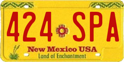 NM license plate 424SPA