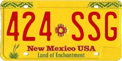 NM license plate 424SSG