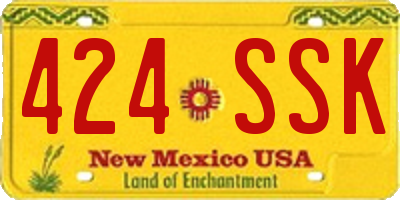 NM license plate 424SSK