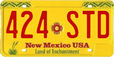 NM license plate 424STD