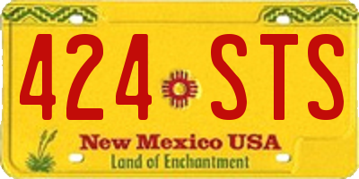 NM license plate 424STS