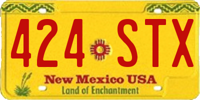 NM license plate 424STX