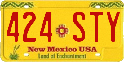 NM license plate 424STY