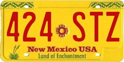 NM license plate 424STZ