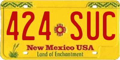 NM license plate 424SUC