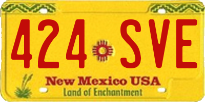 NM license plate 424SVE