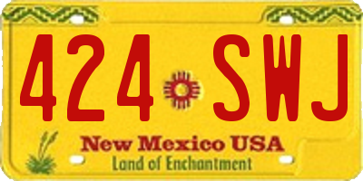 NM license plate 424SWJ