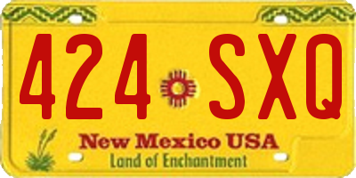 NM license plate 424SXQ