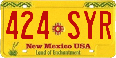NM license plate 424SYR