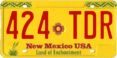 NM license plate 424TDR