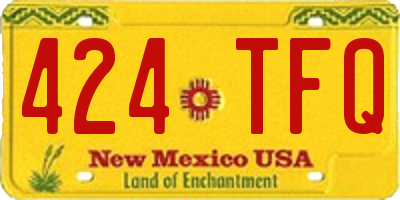 NM license plate 424TFQ
