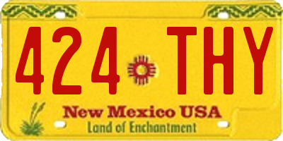 NM license plate 424THY