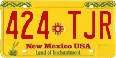 NM license plate 424TJR