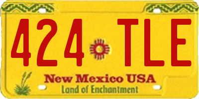 NM license plate 424TLE