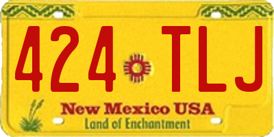NM license plate 424TLJ