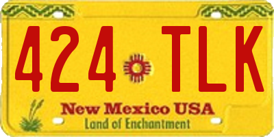 NM license plate 424TLK