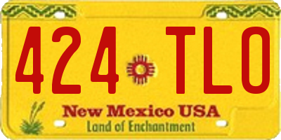 NM license plate 424TLO