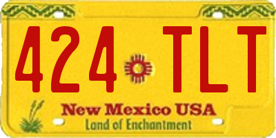 NM license plate 424TLT