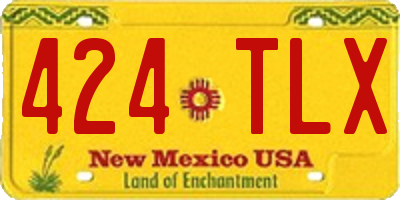 NM license plate 424TLX
