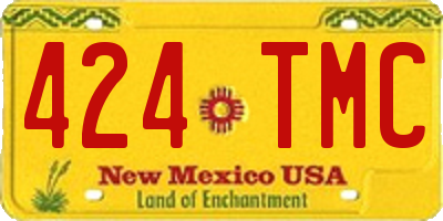 NM license plate 424TMC