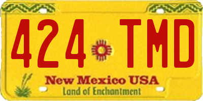 NM license plate 424TMD