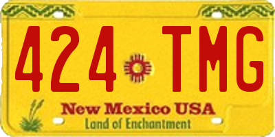 NM license plate 424TMG