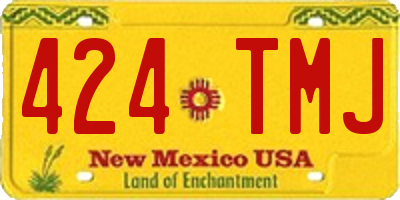 NM license plate 424TMJ