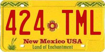 NM license plate 424TML