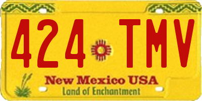 NM license plate 424TMV