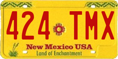 NM license plate 424TMX