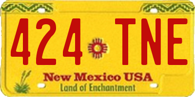 NM license plate 424TNE
