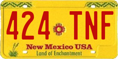 NM license plate 424TNF