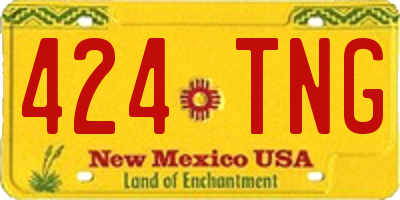 NM license plate 424TNG