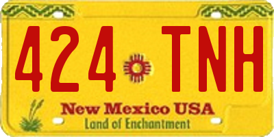 NM license plate 424TNH