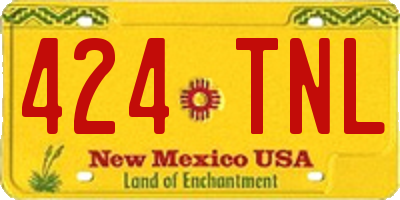 NM license plate 424TNL