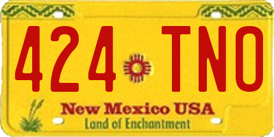 NM license plate 424TNO