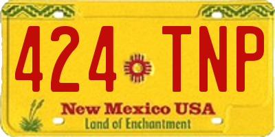 NM license plate 424TNP