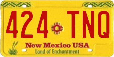 NM license plate 424TNQ