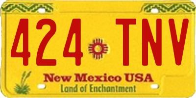 NM license plate 424TNV