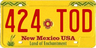 NM license plate 424TOD
