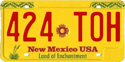 NM license plate 424TOH