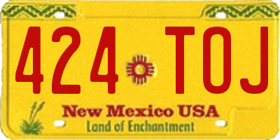 NM license plate 424TOJ