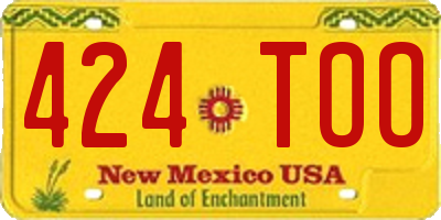 NM license plate 424TOO