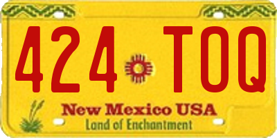NM license plate 424TOQ