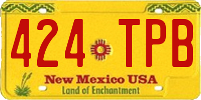 NM license plate 424TPB