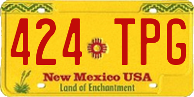 NM license plate 424TPG