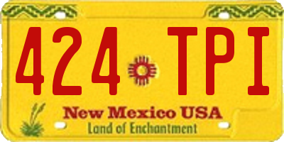 NM license plate 424TPI