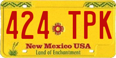 NM license plate 424TPK