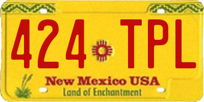 NM license plate 424TPL